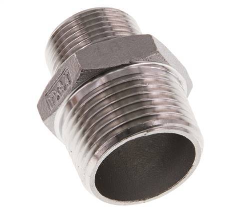 R 1'' x R 3/4'' Stainless steel Double Nipple 16 Bar