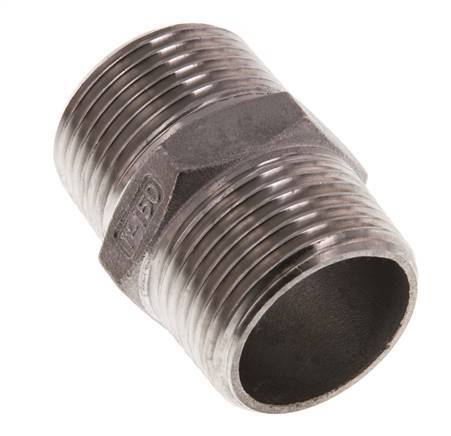 R 1'' Stainless steel Double Nipple 16 Bar