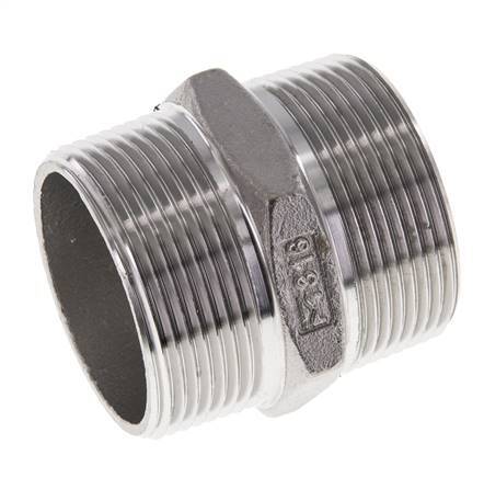 1 1/2'' NPT Stainless steel Double Nipple 16 Bar