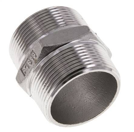 1 1/2'' NPT Stainless steel Double Nipple 16 Bar