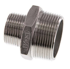 R 1 1/2'' x R 1'' Stainless steel Double Nipple 16 Bar