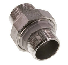 R 1 1/2'' Stainless steel Double Nipple 3-pieces with Conically sealing 16 Bar