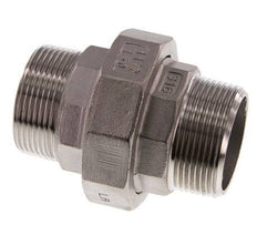 R 1 1/2'' Stainless steel Double Nipple 3-pieces with Conically sealing 16 Bar