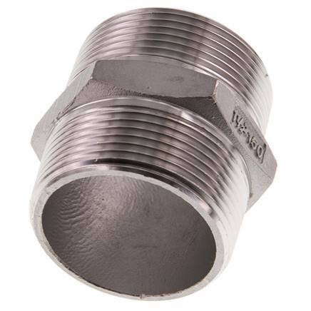 R 1 1/2'' Stainless steel Double Nipple 16 Bar