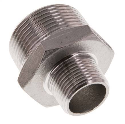 R 1 1/4'' x R 3/4'' Stainless steel Double Nipple 16 Bar