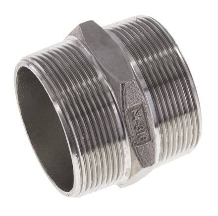 2'' NPT Stainless steel Double Nipple 16 Bar