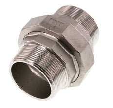 R 2'' Stainless steel Double Nipple 3-pieces with Conically sealing 16 Bar