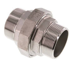 R 2'' Stainless steel Double Nipple 3-pieces with Conically sealing 16 Bar