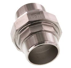 R 2'' Stainless steel Double Nipple 3-pieces with Conically sealing 16 Bar