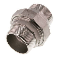 R 2'' Stainless steel Double Nipple 3-pieces with Conically sealing 16 Bar