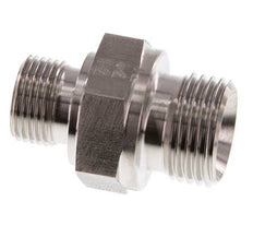 G 1/2'' x G 3/8'' Stainless steel Double Nipple 400 Bar - Hydraulic