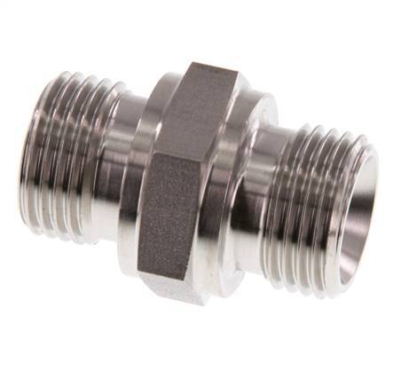 G 1/2'' Stainless steel Double Nipple 400 Bar - Hydraulic