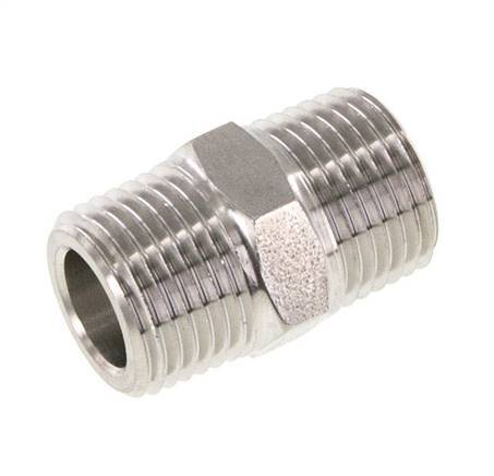 1/2'' NPT Stainless steel Double Nipple 210 Bar - Hydraulic