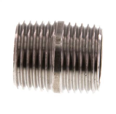 R 1/2'' Stainless steel Double Pipe Nipple 20 Bar DIN 2982 - 25mm [2 Pieces]