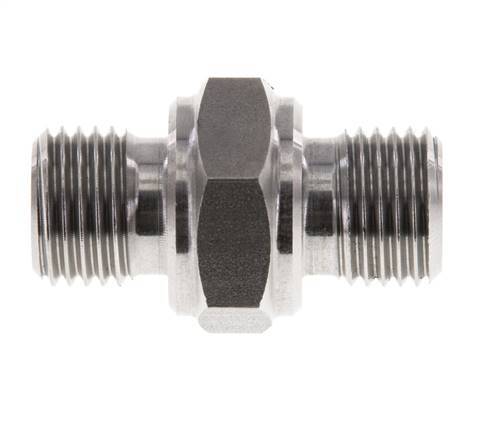 G 1/4'' Stainless steel Double Nipple 400 Bar - Hydraulic