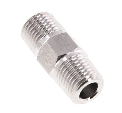 1/4'' NPT Stainless steel Double Nipple 275 Bar - Hydraulic