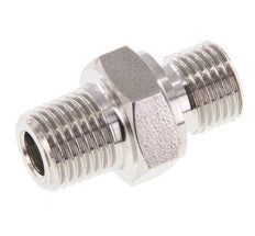 1/4'' NPT x G 1/4'' Stainless steel Double Nipple 40 Bar - Hydraulic