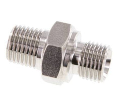 1/4'' NPT x G 1/4'' Stainless steel Double Nipple 40 Bar - Hydraulic