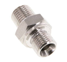 1/4'' NPT x G 1/4'' Stainless steel Double Nipple 40 Bar - Hydraulic
