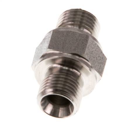 G 1/8'' Stainless steel Double Nipple 400 Bar - Hydraulic