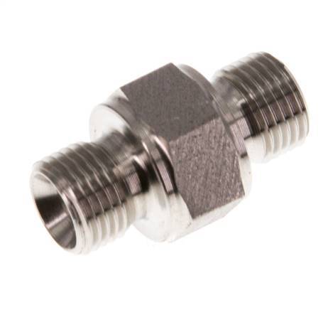 G 1/8'' Stainless steel Double Nipple 400 Bar - Hydraulic