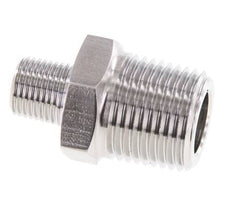 1/8'' NPT x 3/8'' NPT Stainless steel Double Nipple 210 Bar - Hydraulic