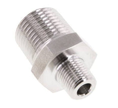 1/8'' NPT x 3/8'' NPT Stainless steel Double Nipple 210 Bar - Hydraulic