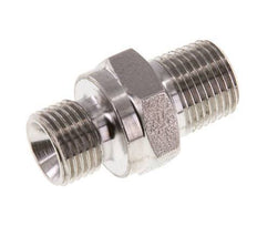 1/8'' NPT x G 1/8'' Stainless steel Double Nipple 40 Bar - Hydraulic