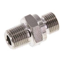 1/8'' NPT x G 1/8'' Stainless steel Double Nipple 40 Bar - Hydraulic