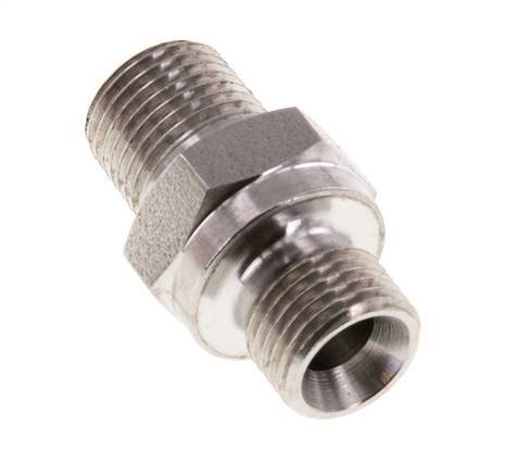 1/8'' NPT x G 1/8'' Stainless steel Double Nipple 40 Bar - Hydraulic