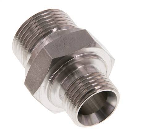 G 3/4'' x G 1/2'' Stainless steel Double Nipple 400 Bar - Hydraulic