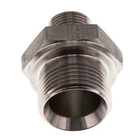 G 3/4'' x G 3/8'' Stainless steel Double Nipple 400 Bar - Hydraulic