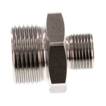 G 3/4'' x G 3/8'' Stainless steel Double Nipple 40 Bar