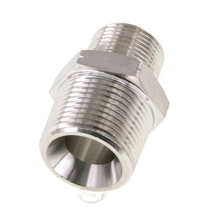 3/4'' NPT x 1'' NPT Stainless steel Double Nipple 140 Bar - Hydraulic