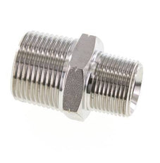 3/4'' NPT x 1'' NPT Stainless steel Double Nipple 140 Bar - Hydraulic