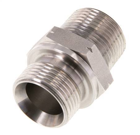 3/4'' NPT x G 3/4'' Stainless steel Double Nipple 40 Bar - Hydraulic