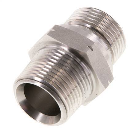 3/4'' NPT x G 3/4'' Stainless steel Double Nipple 40 Bar - Hydraulic