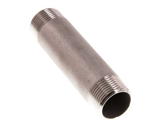 R 3/4'' Stainless steel Double Pipe Nipple 20 Bar DIN 2982 - 100mm