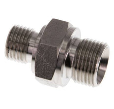 G 3/8'' x G 1/4'' Stainless steel Double Nipple 400 Bar - Hydraulic