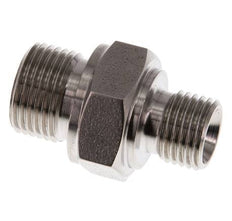 G 3/8'' x G 1/4'' Stainless steel Double Nipple 400 Bar - Hydraulic