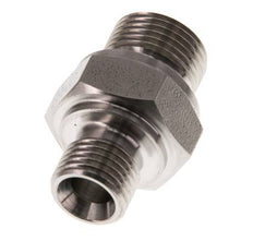 G 3/8'' x G 1/4'' Stainless steel Double Nipple 400 Bar - Hydraulic