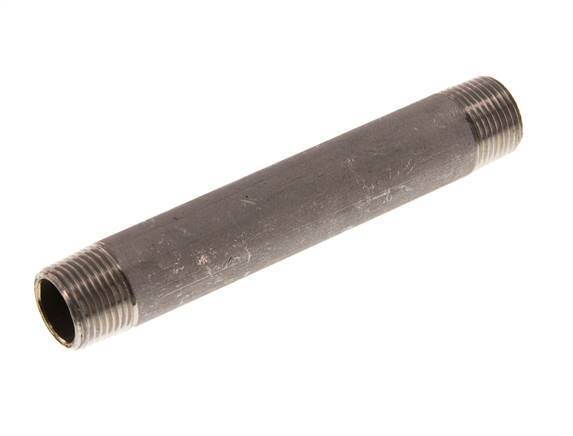 R 3/8'' Stainless steel Double Pipe Nipple 20 Bar DIN 2982 - 100mm