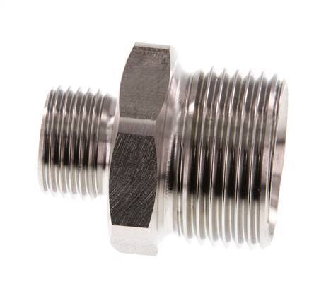 G 1'' x G 1/2'' Stainless steel Double Nipple 40 Bar