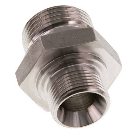 G 1'' x G 3/4'' Stainless steel Double Nipple 345 Bar - Hydraulic