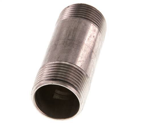 R 1'' Stainless steel Double Pipe Nipple 20 Bar DIN 2982 - 80mm