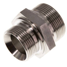 G 1 1/2'' x G 1 1/4'' Stainless steel Double Nipple 315 Bar - Hydraulic