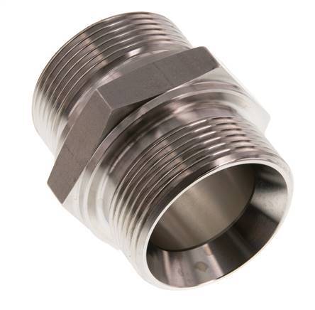 G 1 1/2'' Stainless steel Double Nipple 315 Bar - Hydraulic
