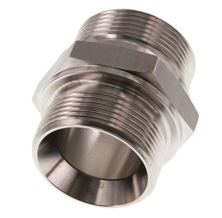 G 1 1/2'' Stainless steel Double Nipple 315 Bar - Hydraulic