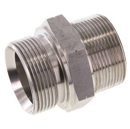 1 1/2'' NPT x G 1 1/2'' Stainless steel Double Nipple 40 Bar - Hydraulic