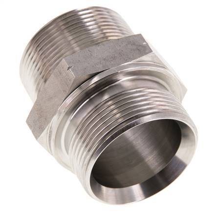 1 1/2'' NPT x G 1 1/2'' Stainless steel Double Nipple 40 Bar - Hydraulic
